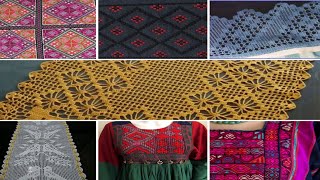 جدیدترین نمونه‌های یخن گراف دوزی زنانه و سرانه چادر women's collars & crochet scarfs/new patterns