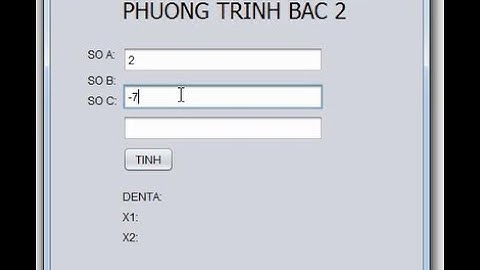 Bai 2: Phương trình bậc 2 Java swing cơ bản