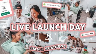 Studio Vlog #106 | LIVE LAUNCH DAY 💘 WITH JEFF ✨ 200+ ORDERS 💐 Small Handmade Business 🪡