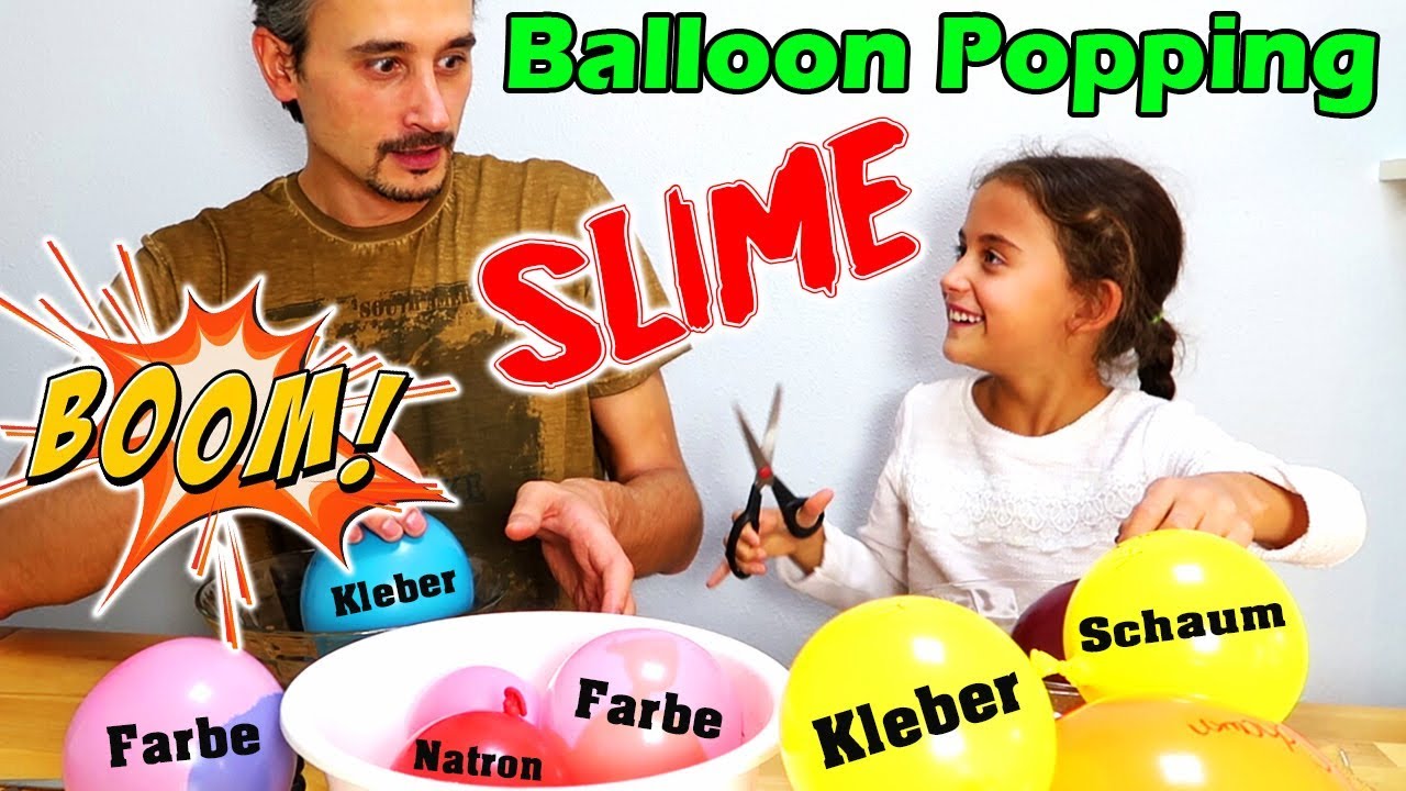 BALLOON POPPING SLIME - eine riesige Sauerei - Fluffi Schleim | Mileys Welt