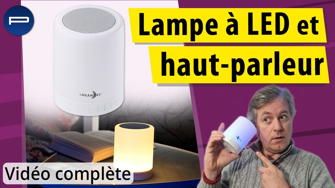 Enceinte Bluetooth Lumineuse, Lampe de Chevet Tactile