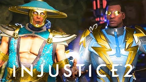 INJUSTICE 2 - Raiden & Black Lightning INTRO Dialogues & Super Move Fighter pack 2 DLC
