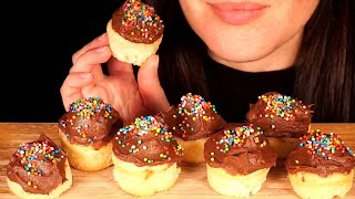 ASMR Mini Vanilla Cupcakes With Chocolate Frosting (Mostly No Talking)