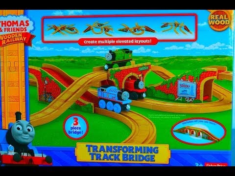 TRANSFORMING TRACK BRIDGE Thomas Wooden Railway Toy Train Engine Review Mattel Fisher Price