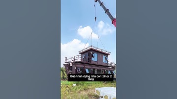 Quá trình lắp ráp nhà container 2 tầng#containerhouse #containerachau  #tinyhouse