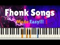 VIRAL PHONK Songs | EASY PHONK Piano Tutorial