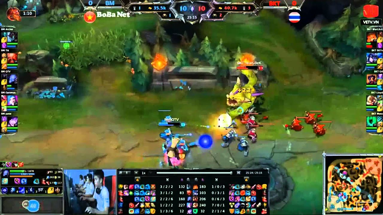 Pha solo 1vs1 giữa Warl0ck (Gnar) vs BM QTV (Ryze) trong thất bại của BM