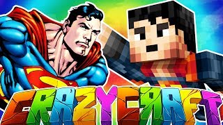SUPERMAN SUPER HERO TO MARS - MINECRAFT'S OLDEST MOD PACK CRAZY CRAFT SURVIVAL Season 2 #2