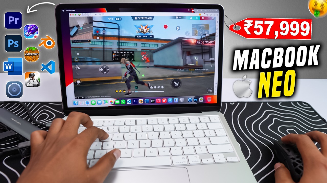 I Order MacBook Neo at just ₹58,000 – Can It Handle Gaming & Heavy Softwares? | Editing, Coding, AI