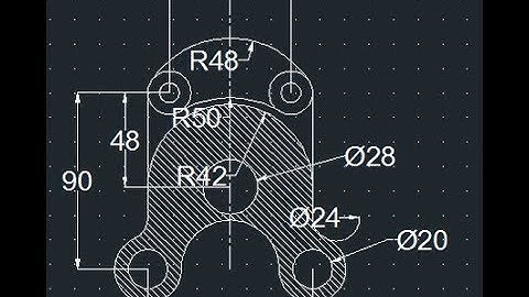 2D Autocad Practice Drawing - Example 3 - Part 2