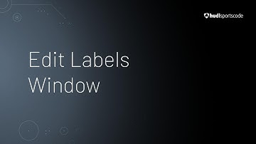 Edit Labels Window • Hudl Sportscode