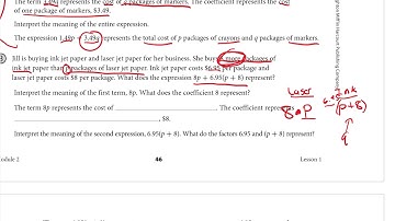 Algebra 1 Section 2.1 Modeling With Expression Part 2