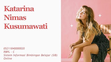 Sistem Informasi Bimbingan Belajar (SIB) Online - 05211840000020 - Katarina Nimas Kusumawati