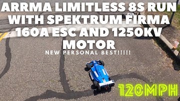 Arrma Limitless 8S Speed Run With Spektrum Firma Smart 160A ESC & 1250kV Motor