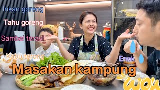 MASAKAN KAMPUNG WAKTU KU KECIL,KASIH SUAMI DAN ADEK CHINA MAKAN,LIHAT MEREKA SUKA ATAU?