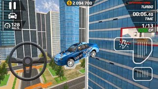 Smash Car Araba Sürme Simülatörü: Gerçek Yarışçı Mavi Araba Sürüş Dublörleri - Android Oynanış screenshot 2