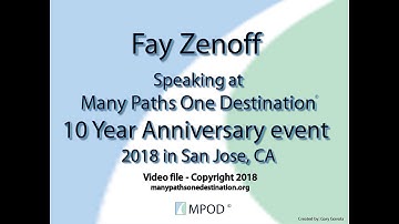 Fay Zenoff Speaking at Many Paths One Destination Event 2018