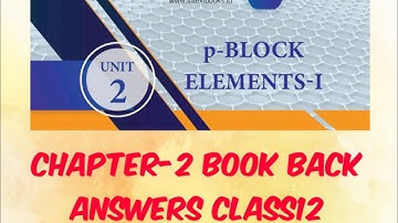 P-block elements-1 Book back answers|Chapter-2|Class12|#Tamil|#தமிழ்