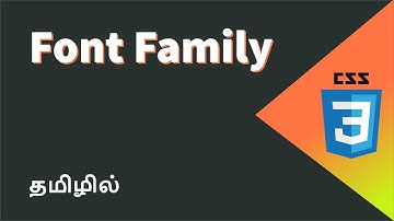 CSS Font Family Property Explained in Tamil