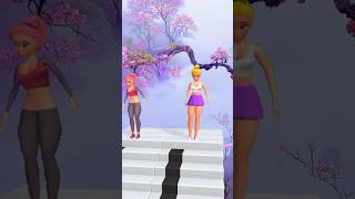 play and fail-Down staier race 3d #action #games #gameplay #3d #3dgames #race #reels #shorts
