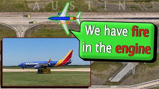 ENGINE FAILURE \/ FIRE during takeoff | Southwest B737 at Austin