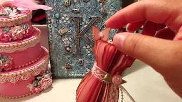 Altered boxes for Bori, camvas, dress form, and wooden spoons