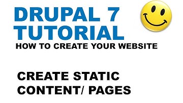 Drupal 7 Tutorial - Create Static Pages - How to create your website - YTJunkie.com - Part 5