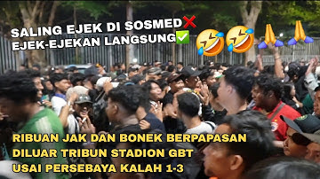 Begini Jadinya saat Ribuan JAK Mania Keluar Tribun dan Berpapasan dengan Bonek Usai Persebaya Kalah