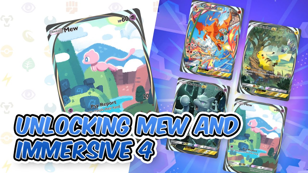 Pokemon TCG Pocket - Unlocking Mew and Immersive 4 Secret Mission - YouTube