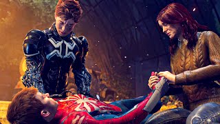Harry Revives Spider-Man Using Venom Power Scene - Marvel's Spider-Man 2 PS5 2023