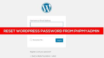 How to Reset a WordPress Password from phpMyAdmin