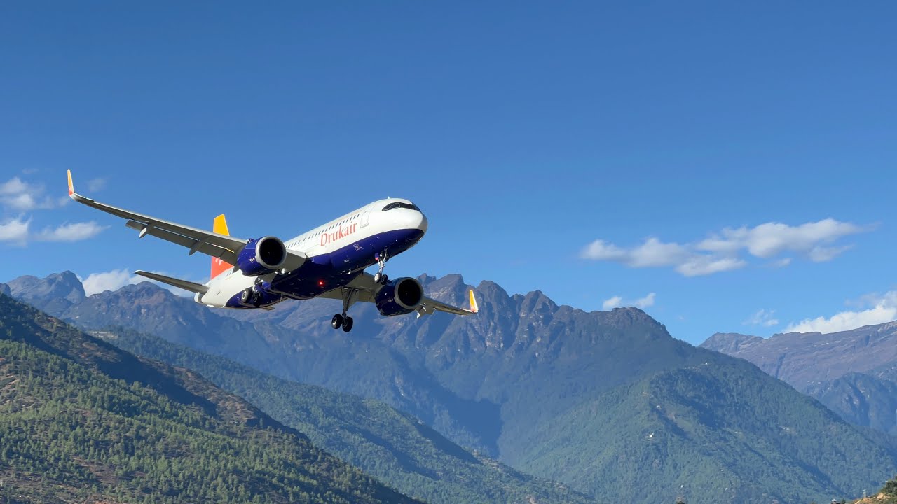 drukair-airbus-320-neo-landing-on-runway-15-at-paro-airport-bhutan