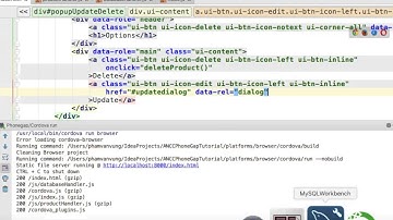 JQuery Mobile Dialog for Updating A Web SQL (SQLite) Row Tutorial