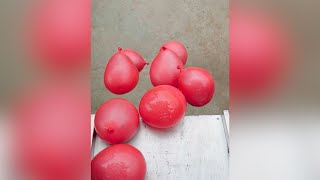 Dropping Water Balloons & Breaking Colorful Glass Bottles ASMR