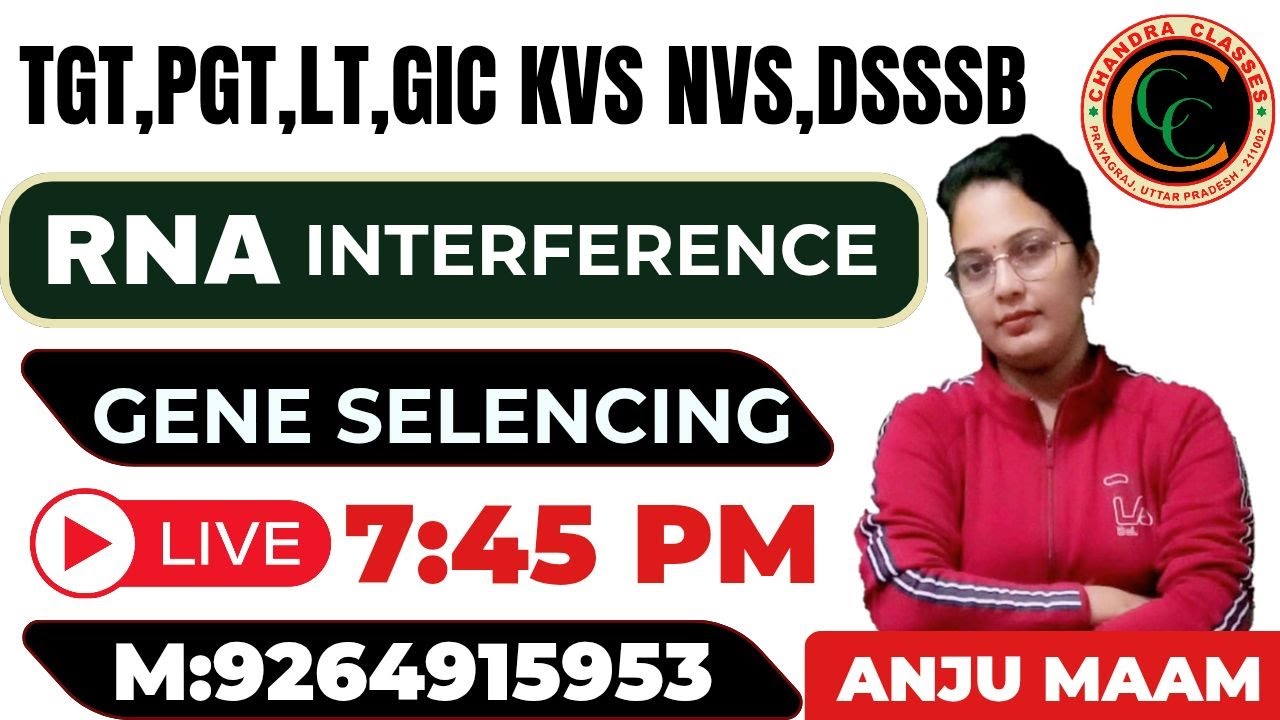 RNA INTERFERENCE (GENE SILENCING)|| ANJU MAM#TGT#GIC#LT#DSSSB#KVS#NVS #9264915953