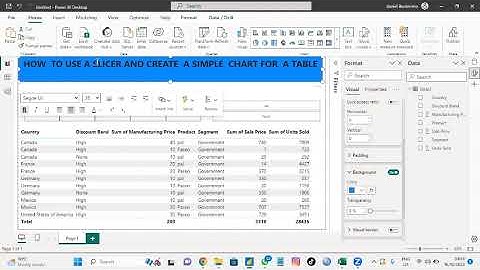 Slicer on power Bi table
