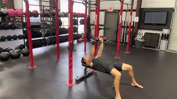 Alternating 1-1-2 dumbbell bench press