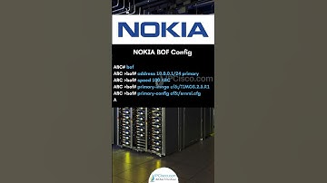 Basic NOKIA BOF Configuration | NOKIA SRA | Quick Configs | IPCisco.com