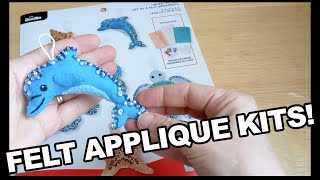 FeltTube 2 - Bucilla UNDER THE SEA Felt Applique Ornament Finishes And A Peek Inside Other Kits