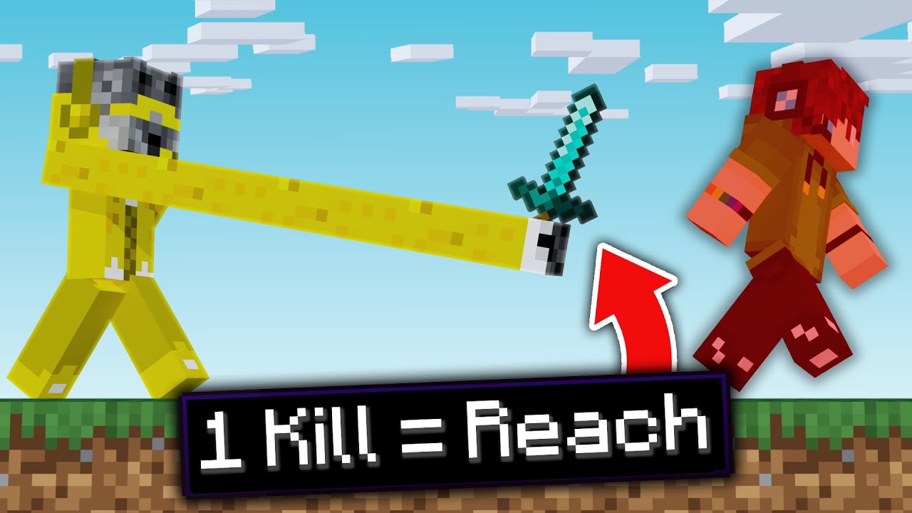 Minecraft Manhunt, But Kills Give Me Reach