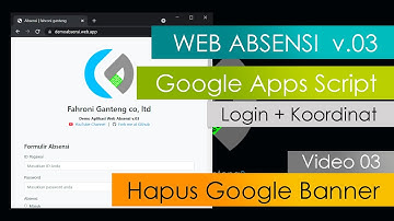 [V03] 3. Banner & Domain - Web Absensi dengan google script & spreadsheets (login & lokasi)