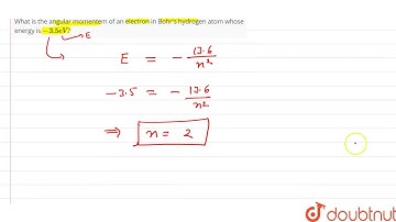 What is the angular momentem of an electron in Bohr