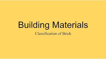 Classification of bricks