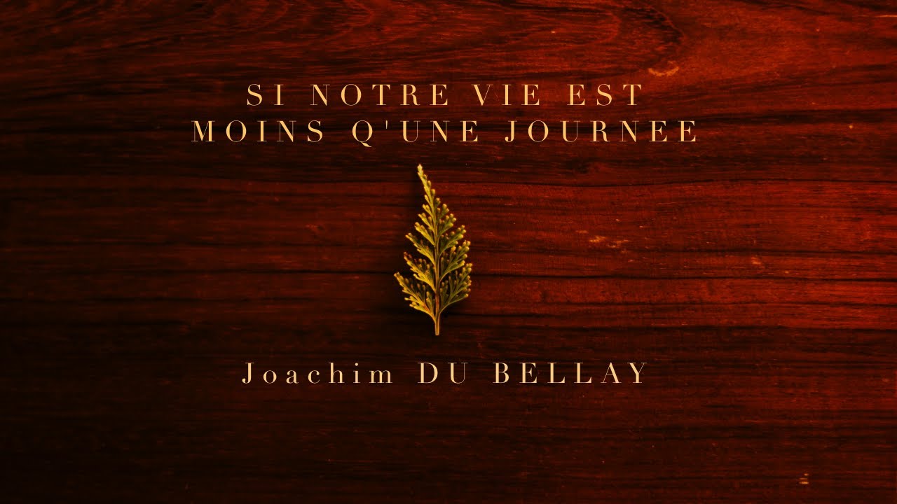 SI NOTRE VIE EST MOINS QU'UNE JOURNEE JOACHIM DU BELLAY Lecture de poème YouTube SI NOTRE VIE EST MOINS QU'UNE JOURNEE JOACHIM DU BELLAY Lecture de poème YouTube