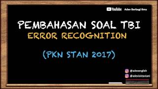 Bahas Soal ERROR RECOGNITION - PKN STAN 2017 (Nomor 151-160)
