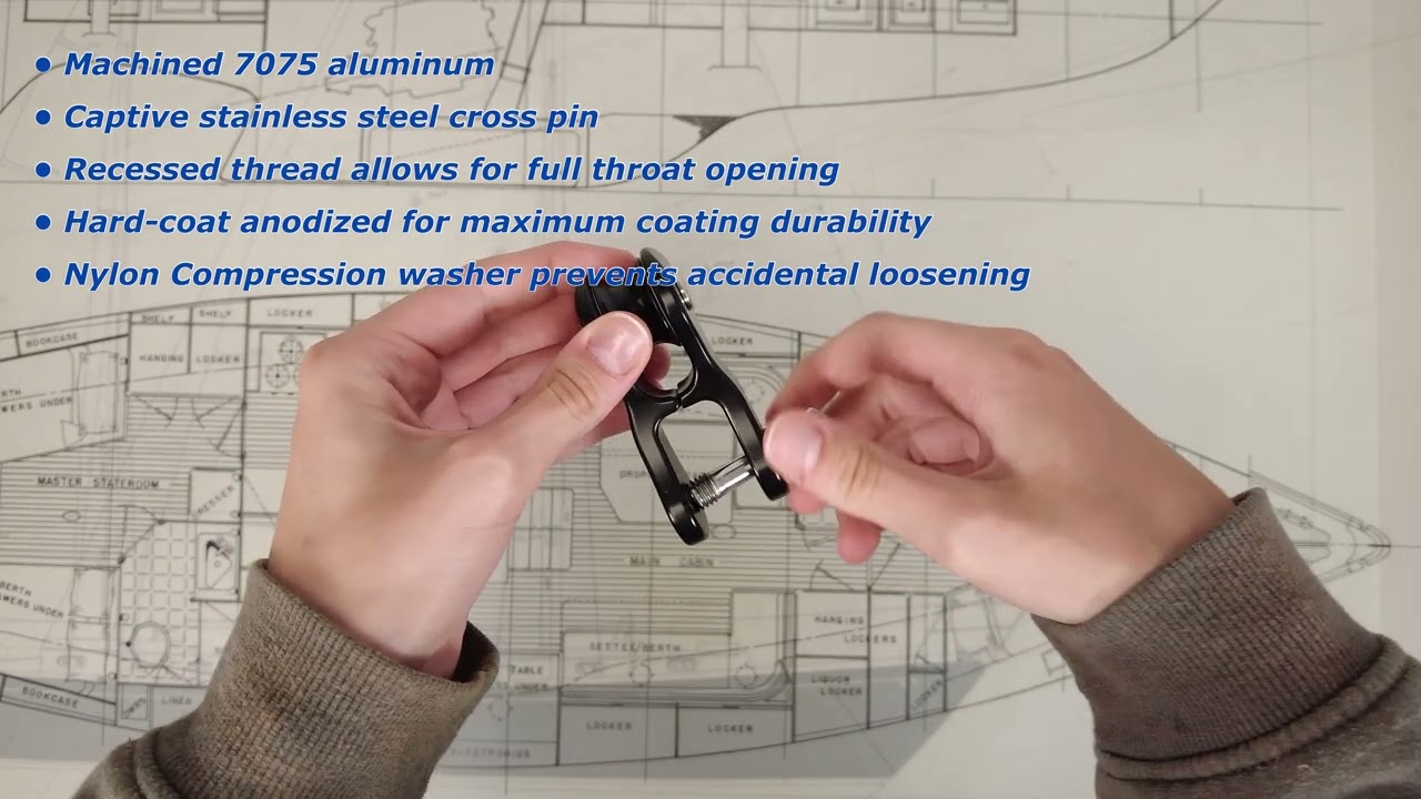 H12 2:1 Split Halyard Shackle - Tylaska Marine & Aerospace