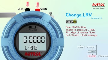 6. Change LRV in v7.x Menu Tree of AUTROL smart transmitter series