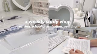 weekly vlog | studying, homework, school organisation and painting