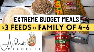 $3 EXTREME BUDGET MEALS | FRUGAL MEALS FOR LARGE FAMILIES
