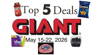 Top 5 Deals at Giant / Martins May 15-22, 2026